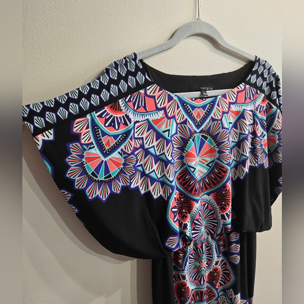 Signature by Sangria Multicolor Geometric Dress Sz 8 - Picture 3 of 9